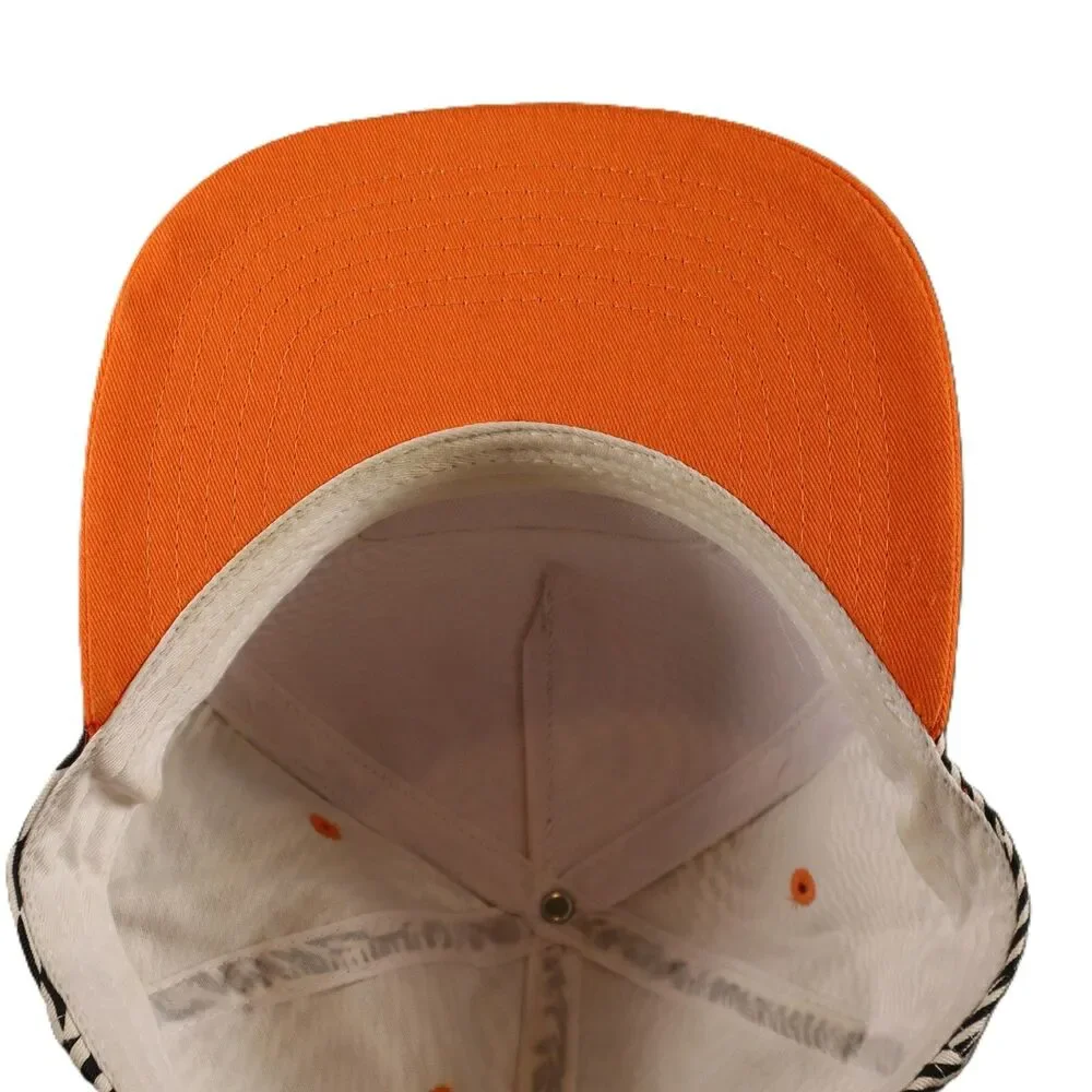Airwalk Checkerboard Optical Illusion Hat‎ Orange Strapback Skate Cap